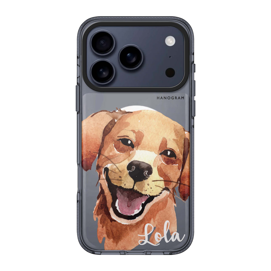 Golden Retriever iPhone 17 Pro Max MagSafe 水晶透明保護殼 狗狗圖案設計 可自訂名字 圖1
