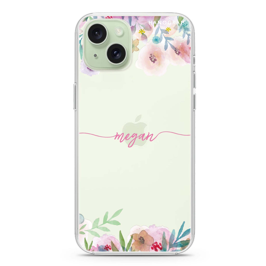 Art of Floral iPhone 15 plus 水晶透明保護殼