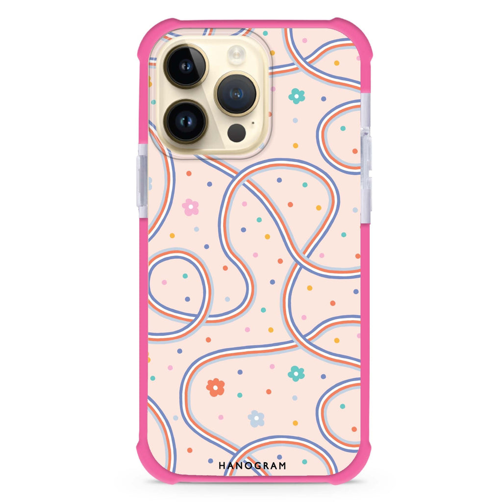 Floral & Line iPhone Magsafe 兼容超強防摔保護殼