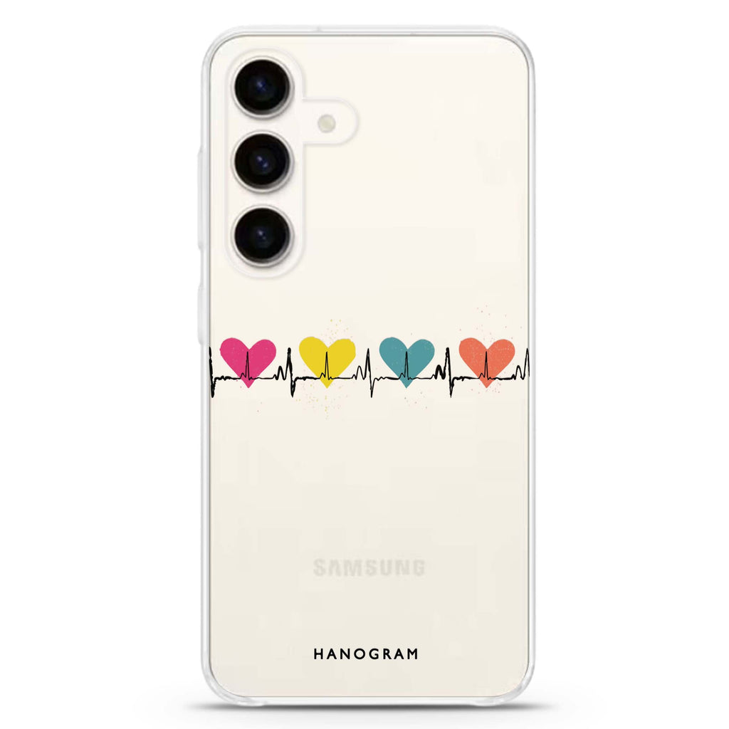 Color Beats Samsung Galaxy S26/S25/S24 水晶透明保護殼正面展示