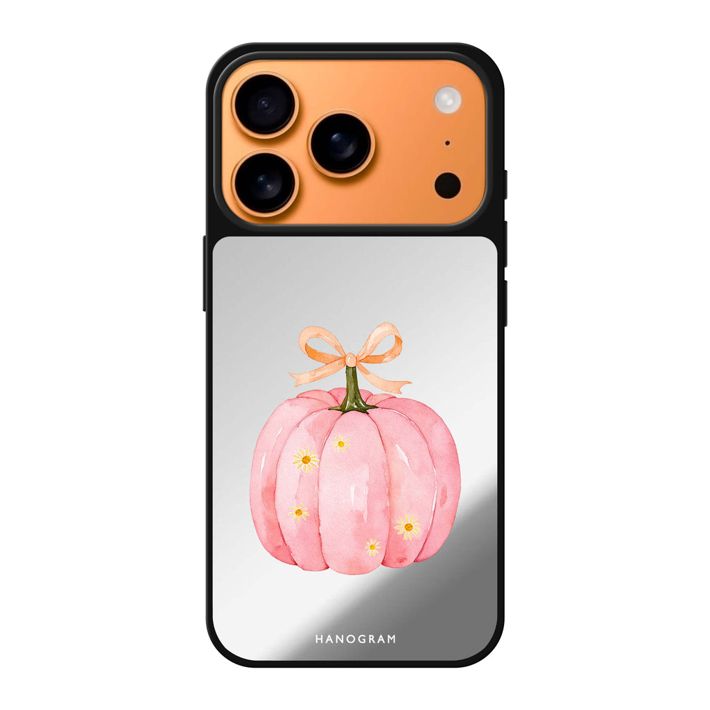 The Ribboned Pink Pumpkin 鏡面手機殼
