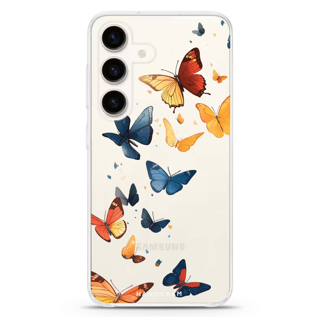 Quiet Flight Samsung Galaxy S26/S25/S24 水晶透明保護殼正面展示