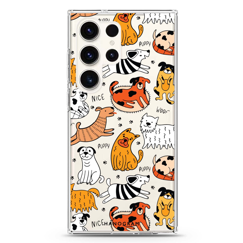 Furry Friends Samsung Galaxy Ultra 透明保護殼，適用 S26/S25/S24/S23 Ultra，圖1