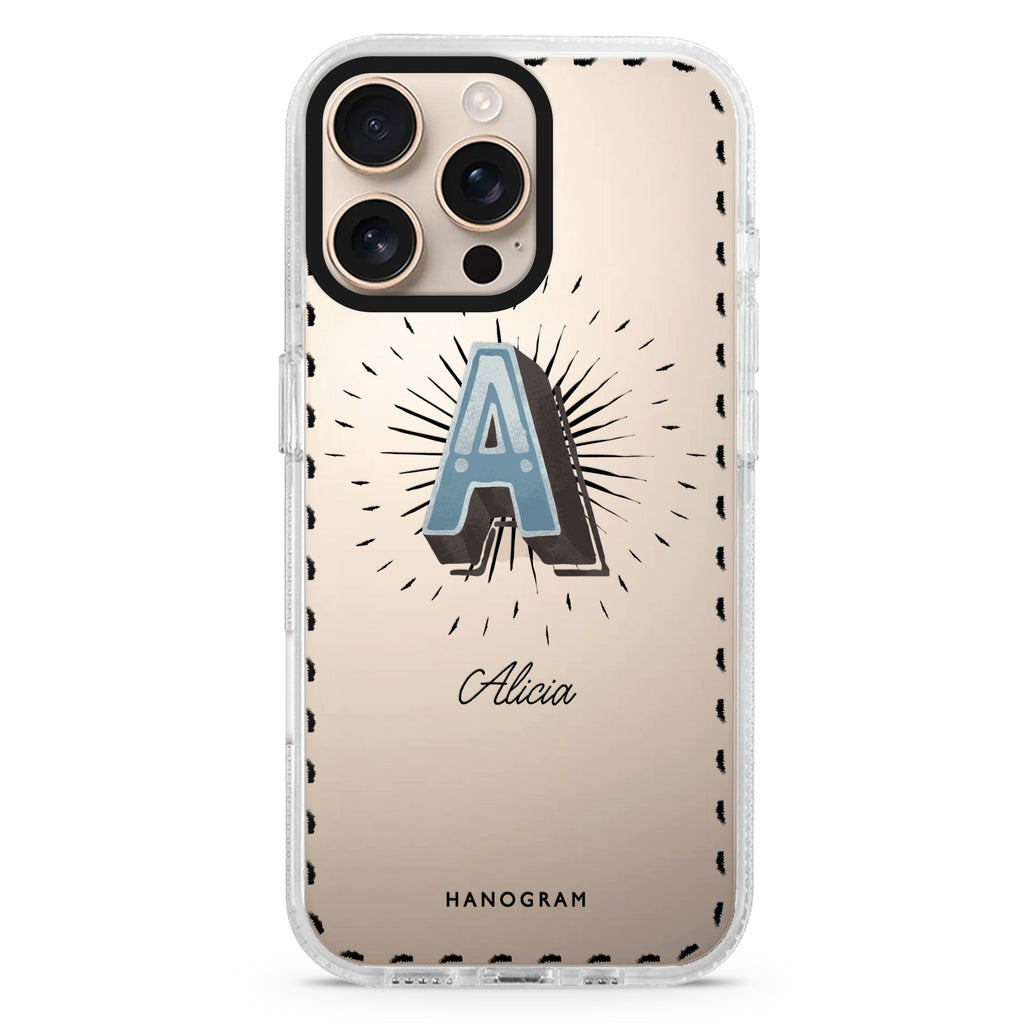 Artistic Monogram III iPhone 16 Pro & 16 Pro Max Case - Personalized and Stylish Protection