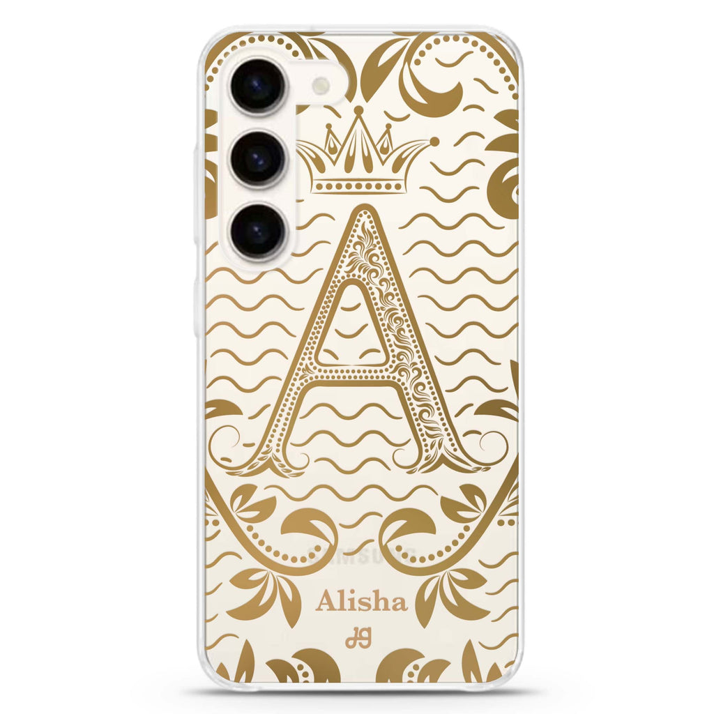 Royal Vintage Monogram Samsung Galaxy 水晶透明保護殼