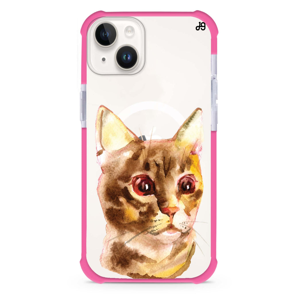 Watercolour Cat iPhone 15 Plus Magsafe 兼容超強防摔保護殼