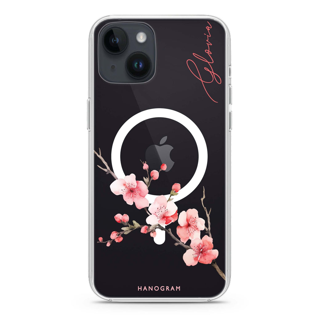 Cherry Bliss iPhone 14 Magsafe 兼容水晶透明保護殼