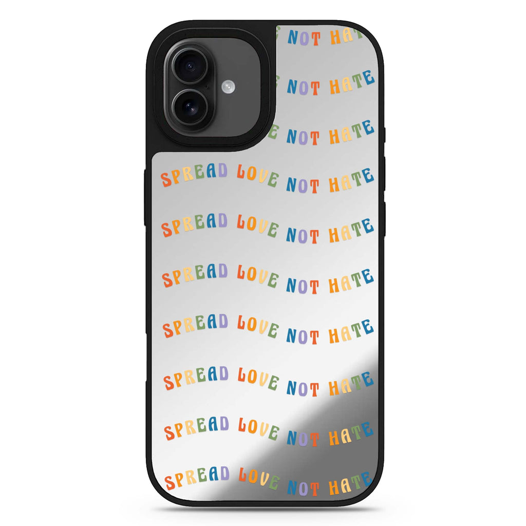 Spread Love not Hate iPhone 17 愛心鏡面手機殼 主圖設計
