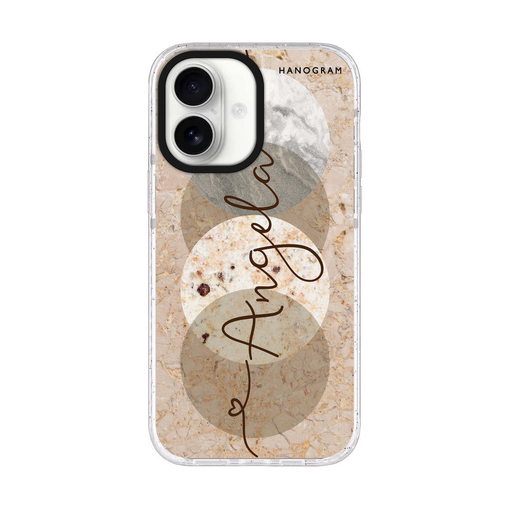 Artistic Marble I iPhone 17 水晶透明保護殼正面展示