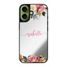 Reflective iPhone 16 Mirror Case –Art of Classic Floral Design