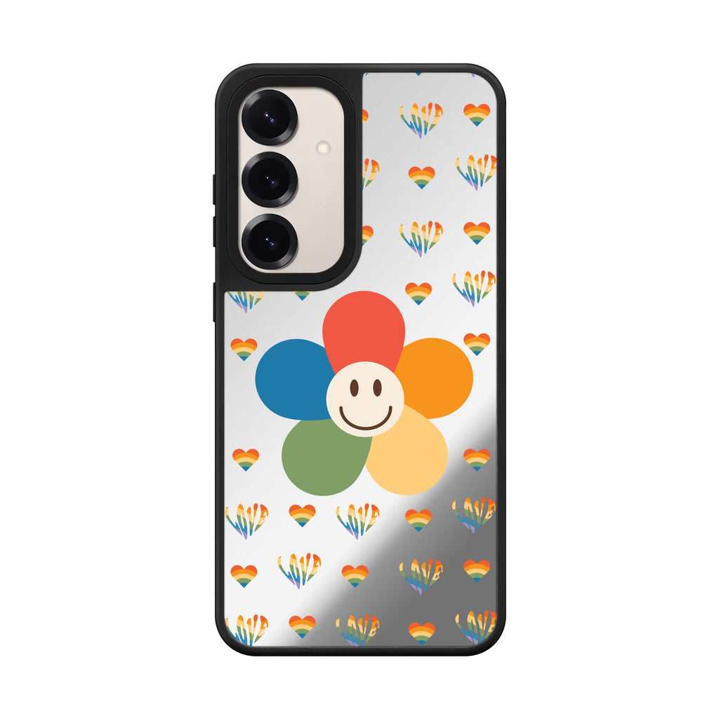 Rainbow Floral 鏡面手機殼