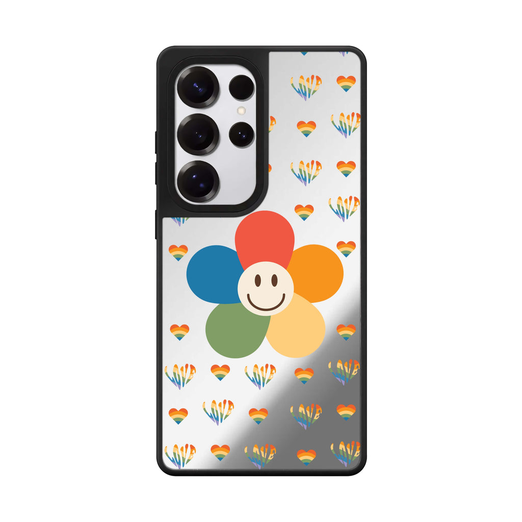 Rainbow Floral 鏡面手機殼