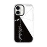 White And Black Marble iPhone 17 水晶透明保護殼正面展示