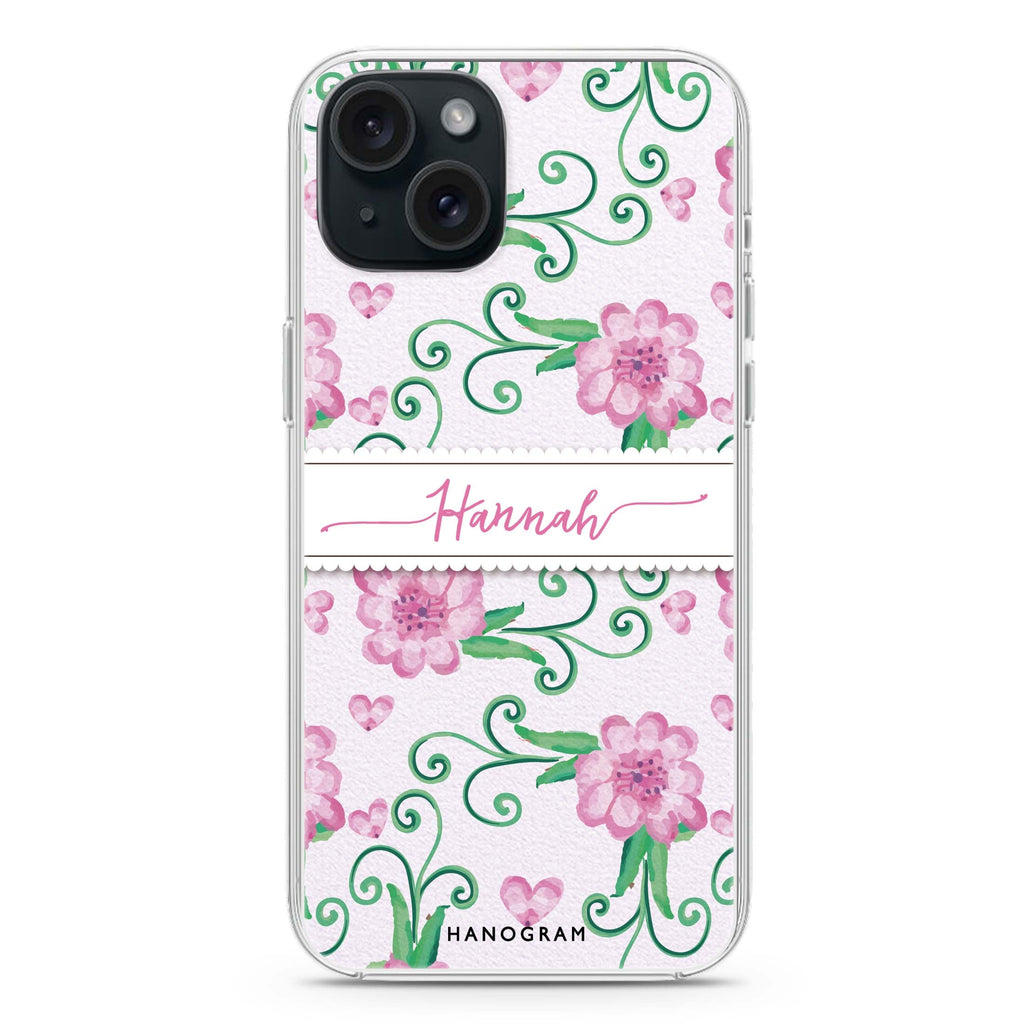 The Dancing Flower iPhone 15 Magsafe 兼容水晶透明保護殼