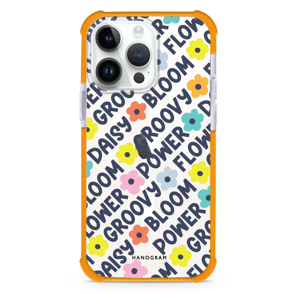 Groovy Flower iPhone Magsafe 兼容超強防摔保護殼