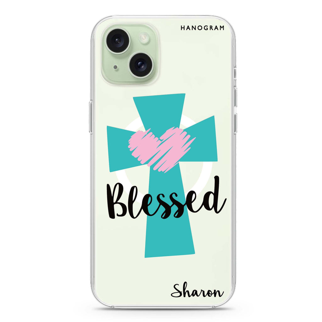 Blessed iPhone 15 Plus Magsafe 兼容水晶透明保護殼