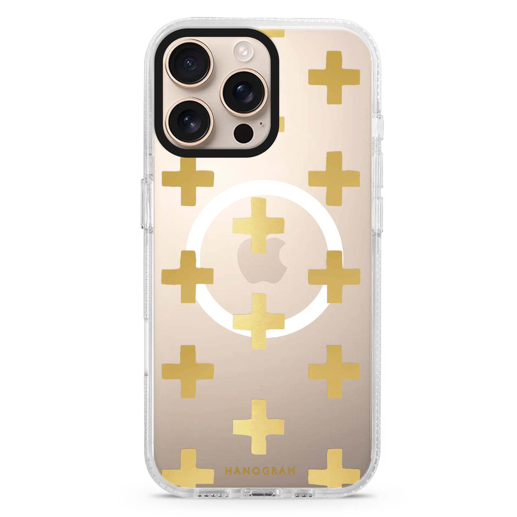 Gold Grid Magsafe 兼容水晶透明保護殼