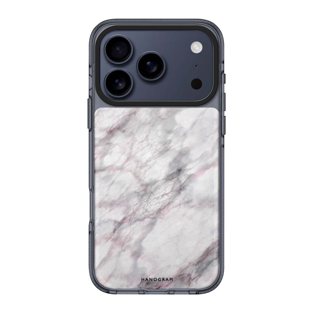 Cursive Name & Marble iPhone 17 Pro Max MagSafe 水晶透明保護殼 雲石紋設計 可自訂名字 圖1