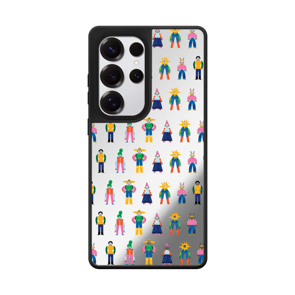 Abstract People Family 鏡面手機殼