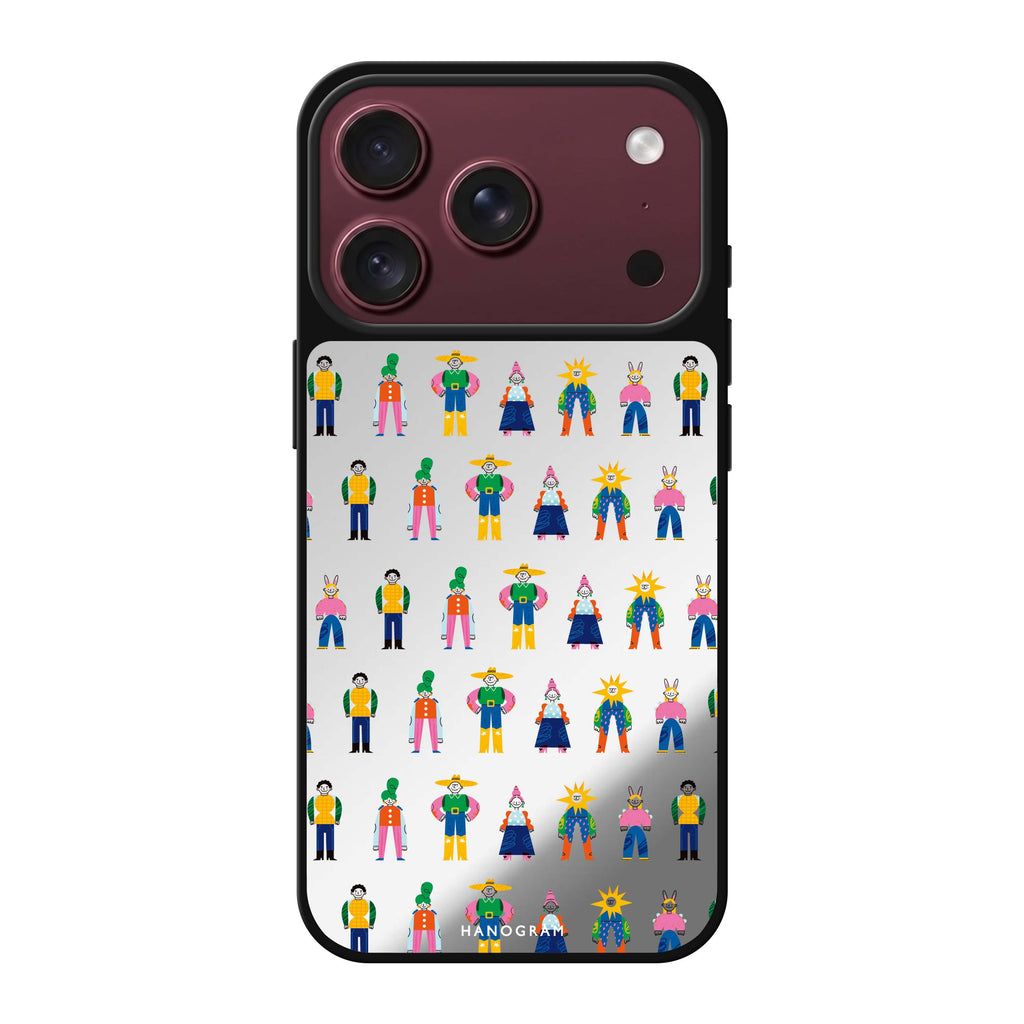 Abstract People Family 鏡面手機殼