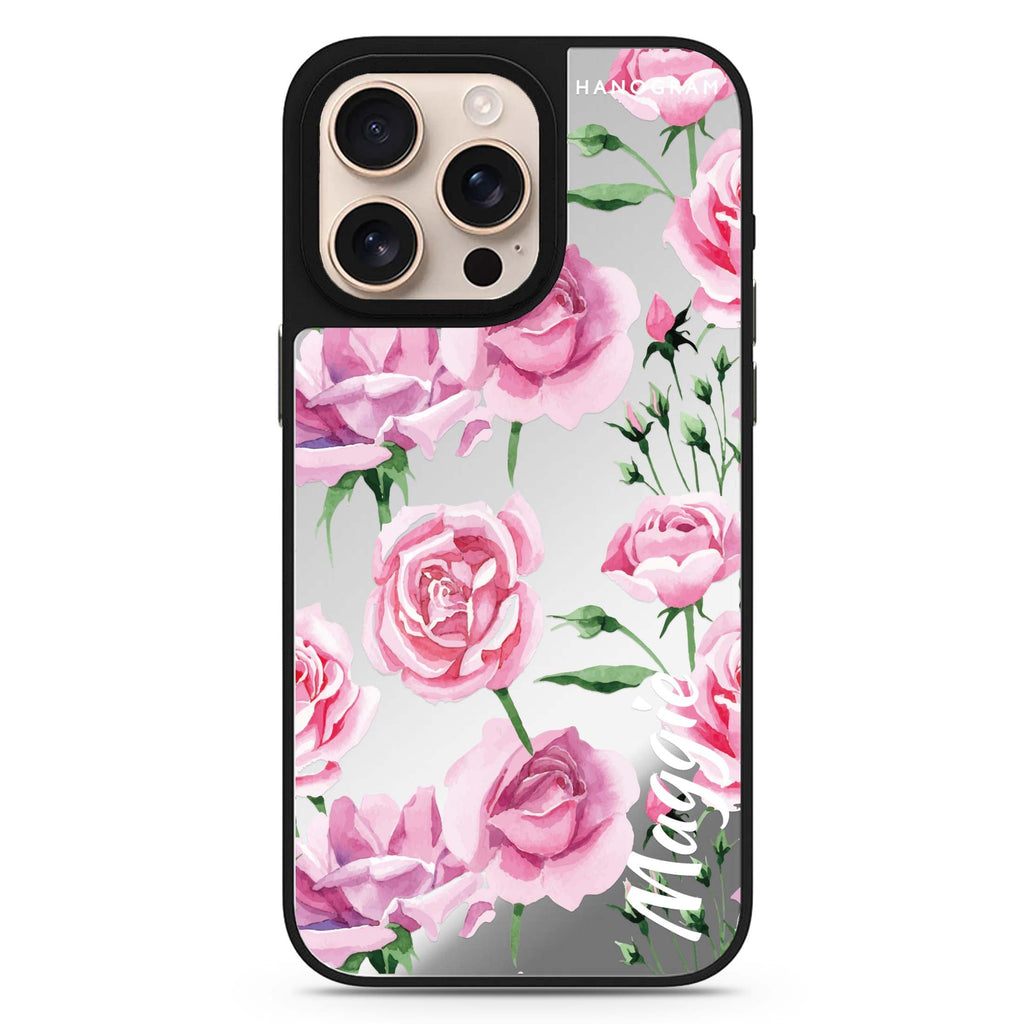 Pink Rose 鏡面手機殼