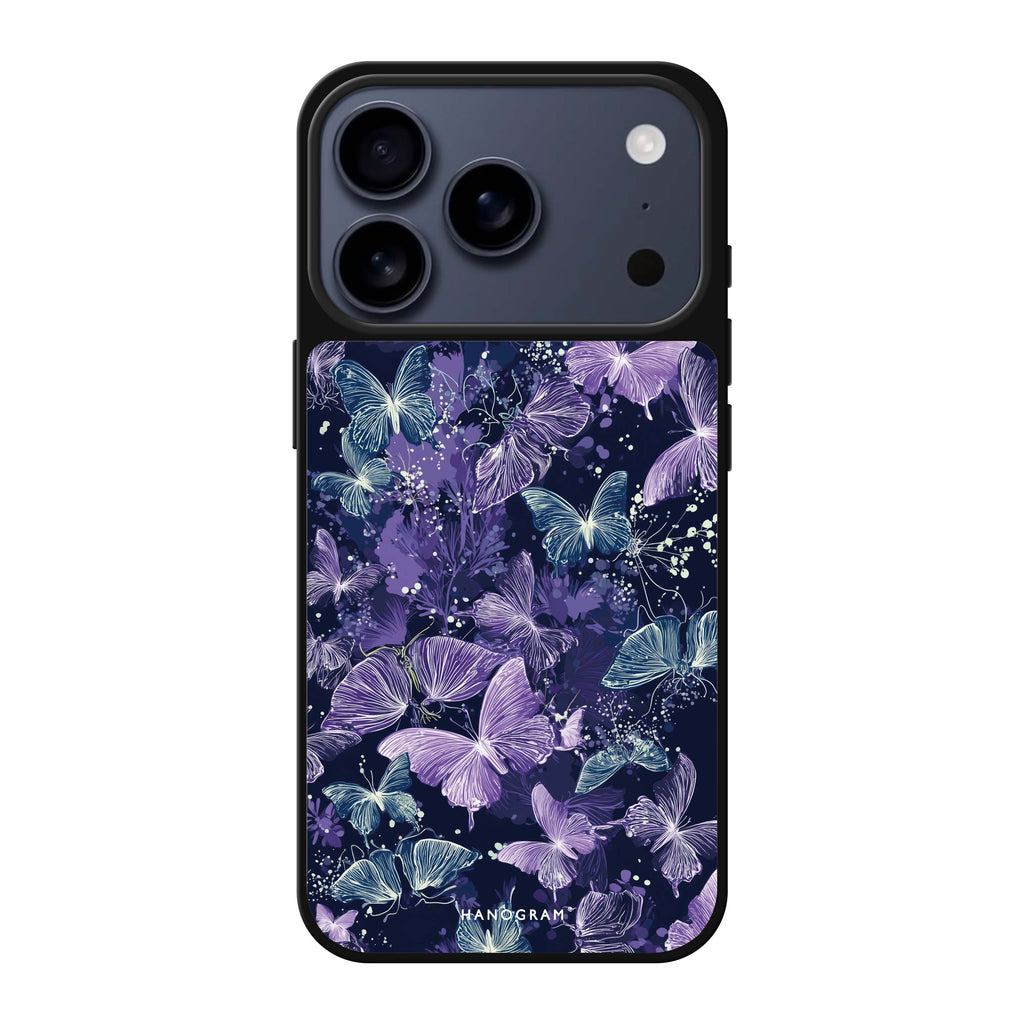 Midnight Butterflies 蝴蝶 iPhone 17 Pro Max 鏡面手機殼主圖