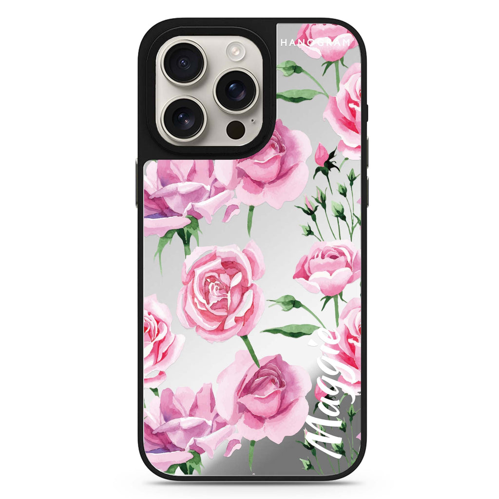 Pink Rose 鏡面手機殼