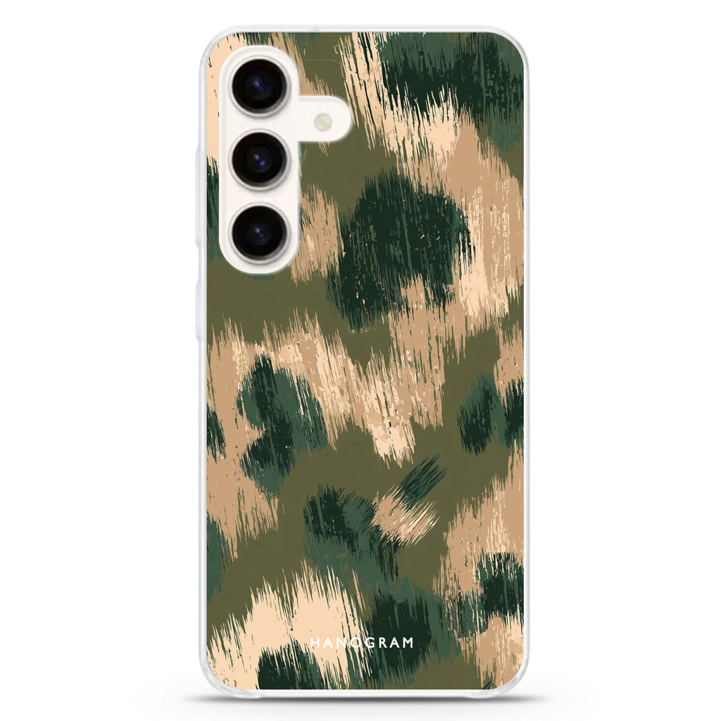 Brush Camo Samsung Galaxy S26/S25/S24 水晶透明保護殼正面展示
