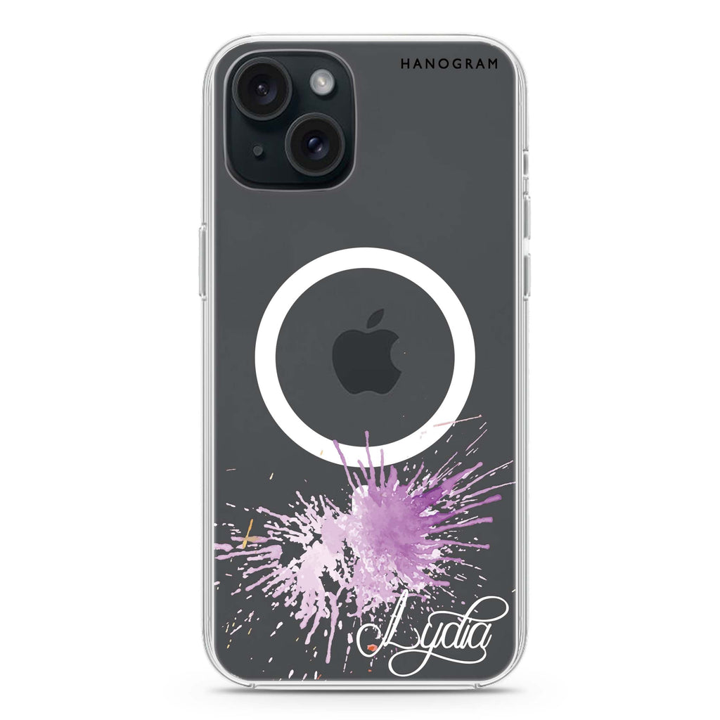 Paint Smash iPhone 15 Plus Magsafe 兼容水晶透明保護殼