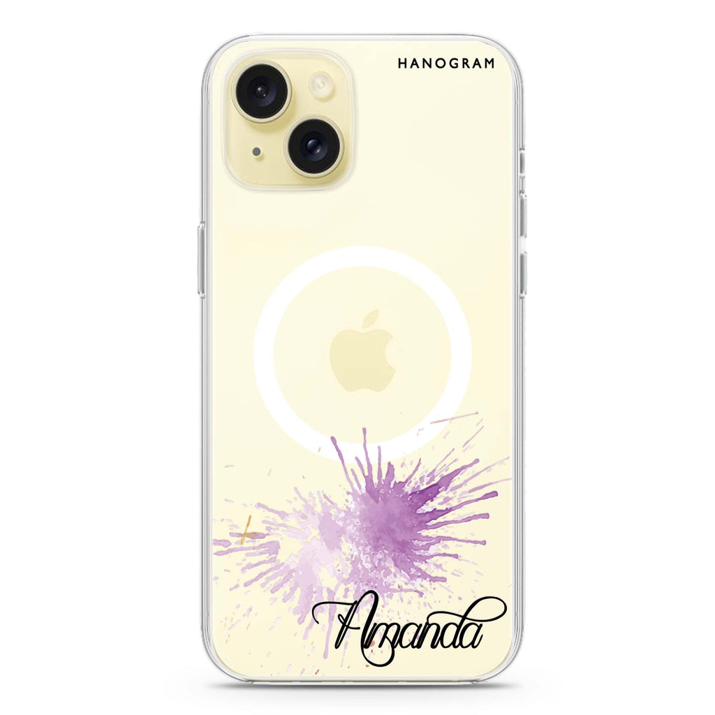 Paint Smash iPhone 15 Magsafe 兼容水晶透明保護殼