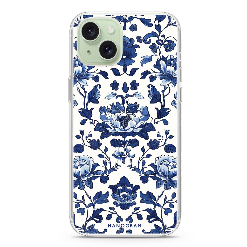 Porcelain Elegance iPhone 15 Magsafe 兼容水晶透明保護殼