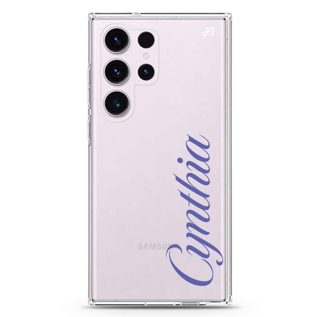 SleekSignature Samsung Galaxy Ultra 可加名字透明保護殼，適用 S26/S25/S24/S23 Ultra，圖1
