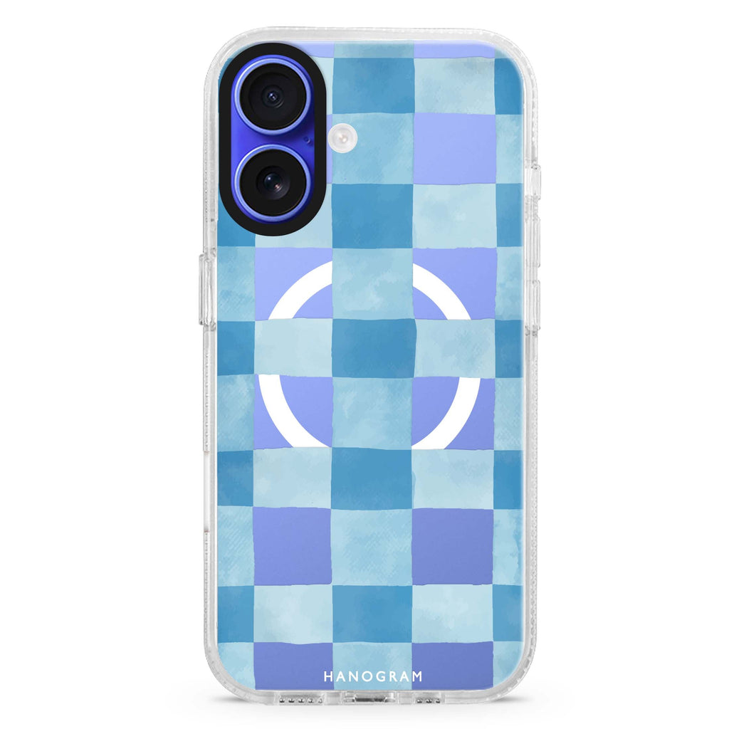Gingham Sky Magsafe 兼容水晶透明保護殼