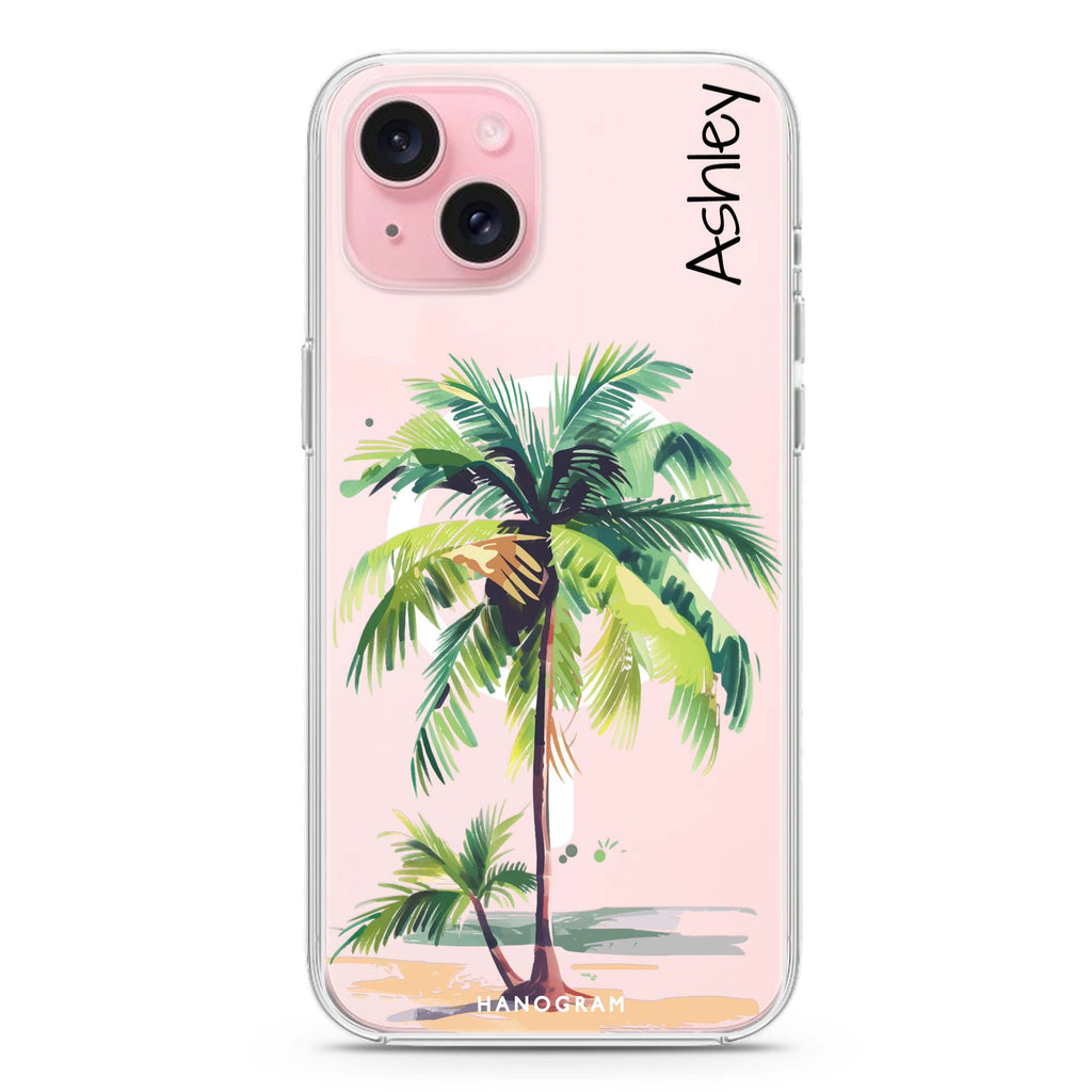 Island Palms iPhone 15 Plus Magsafe 兼容水晶透明保護殼