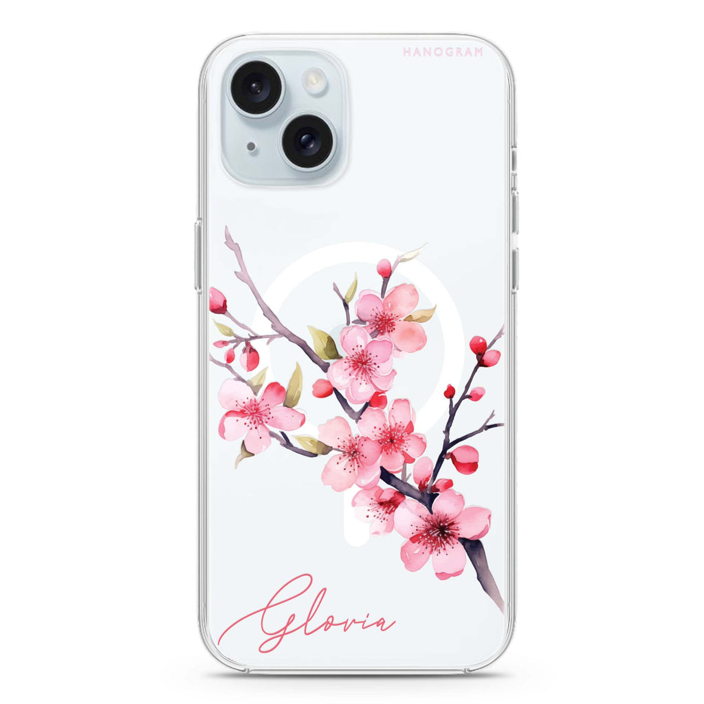 Petal Harmony iPhone 15 Plus Magsafe 兼容水晶透明保護殼