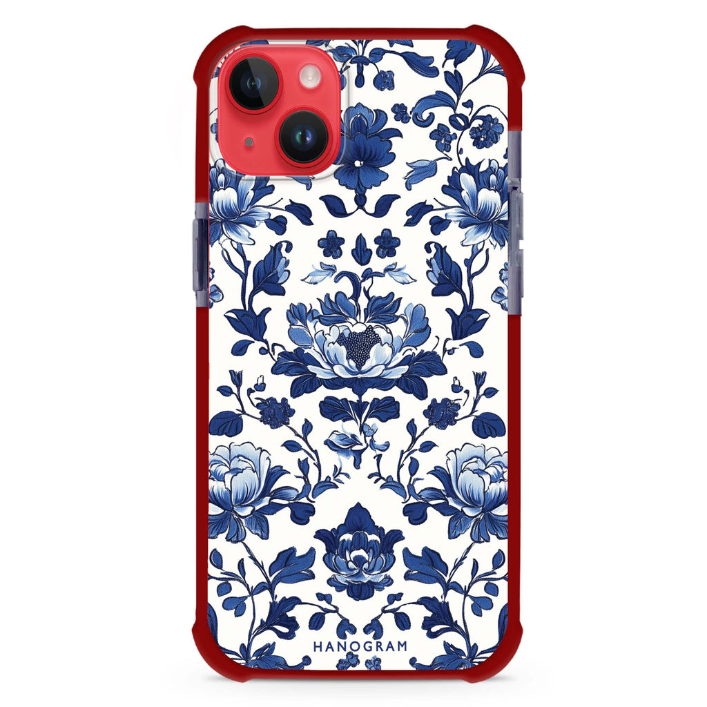 Porcelain Elegance iPhone 15 Plus Magsafe 兼容超強防摔保護殼