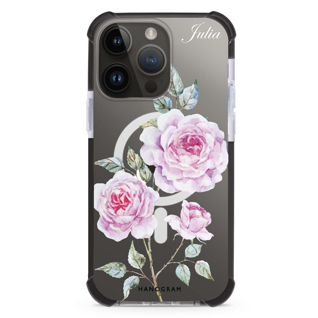 Simple Floral iPhone Magsafe 兼容超強防摔保護殼