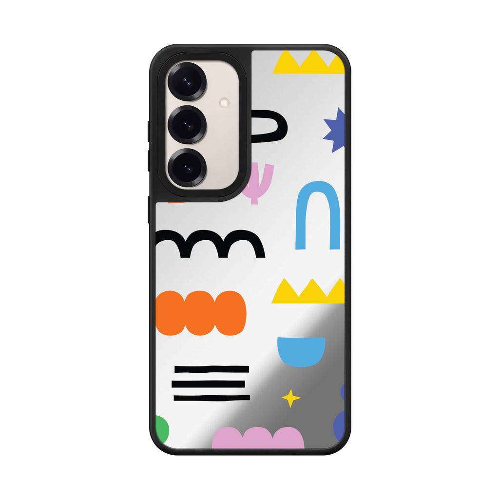 Abstract Doodles Pattern 鏡面手機殼