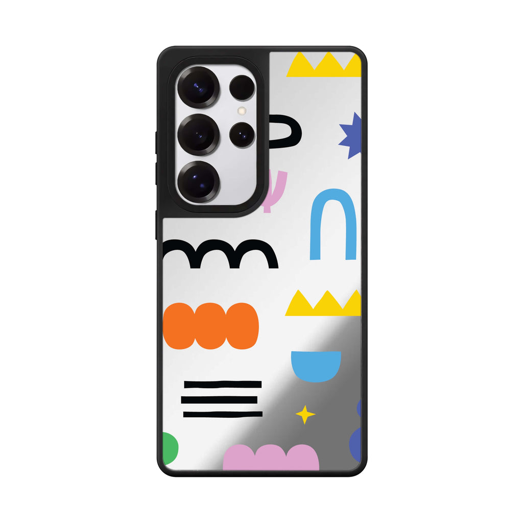 Abstract Doodles Pattern 鏡面手機殼