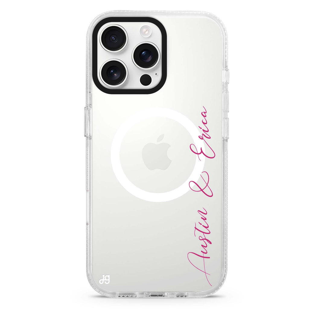 Handwritten You And Me Magsafe 兼容水晶透明保護殼