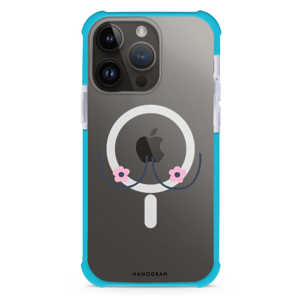 Floral Breast iPhone Magsafe 兼容超強防摔保護殼