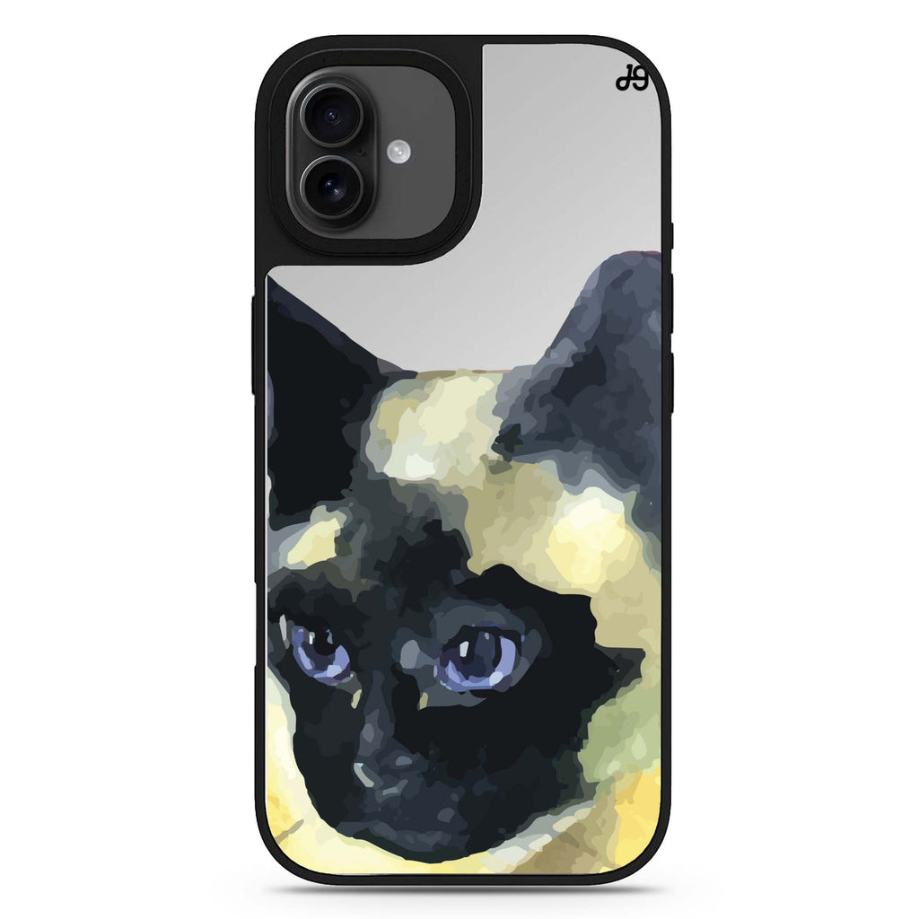 Watercolour Cat 款式5 iPhone 17 貓咪鏡面手機殼 主圖設計