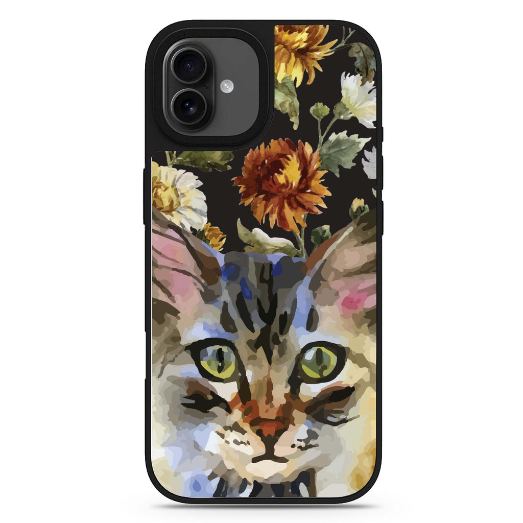 Watercolour Cat 款式1 iPhone 17 貓咪鏡面手機殼 主圖設計