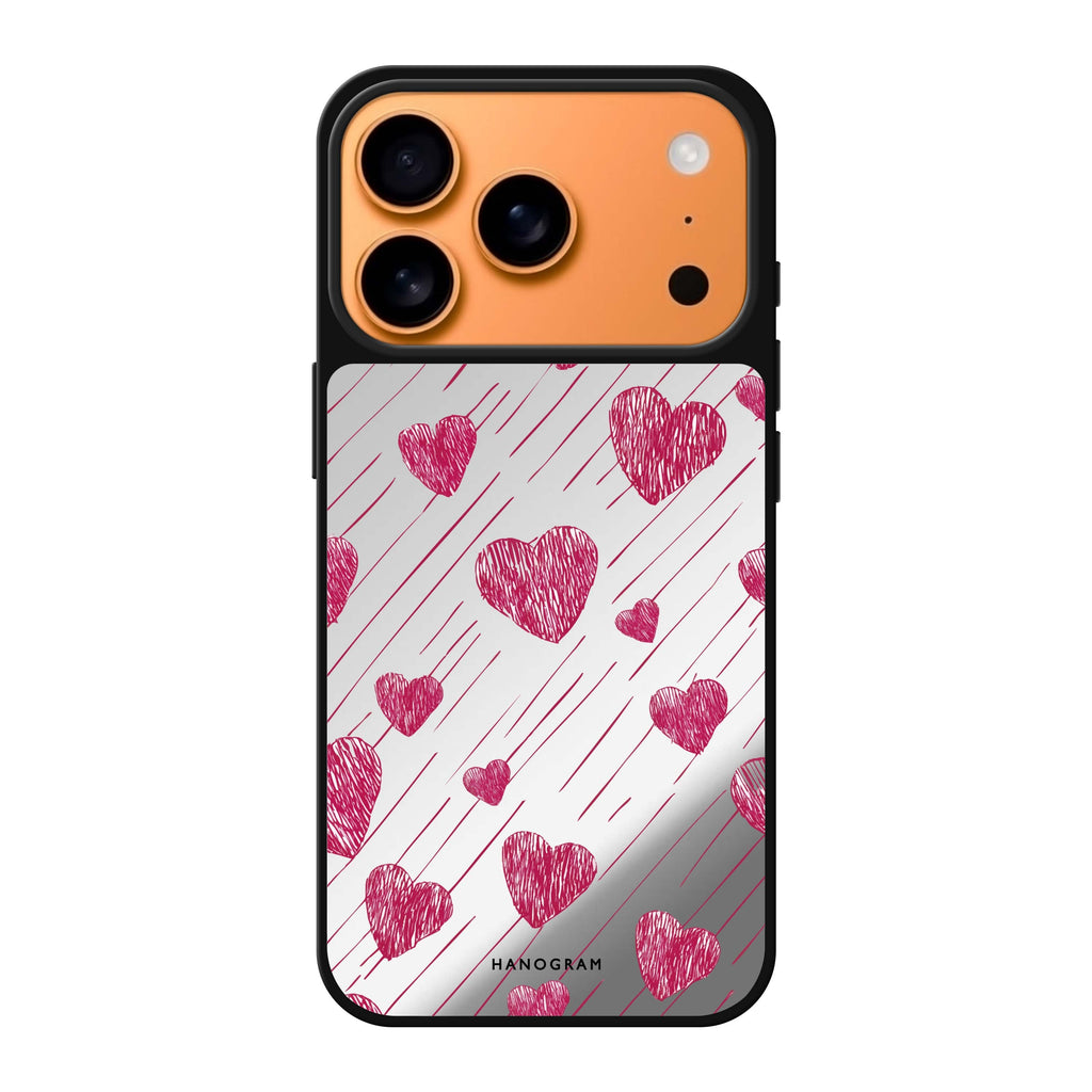 Stripe My Heart 愛心 iPhone 17 Pro Max 鏡面手機殼主圖