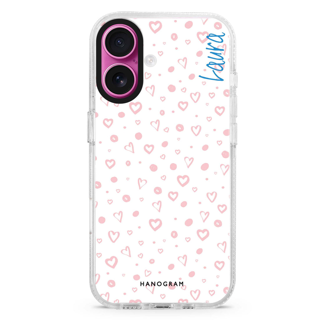 Pinky Hearts 水晶透明保護殼