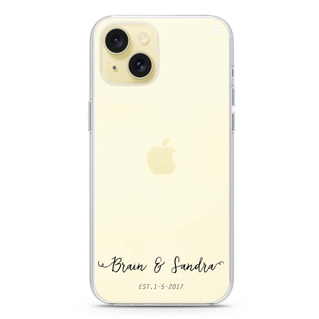 You & Me & Our Date iPhone 15 水晶透明保護殼