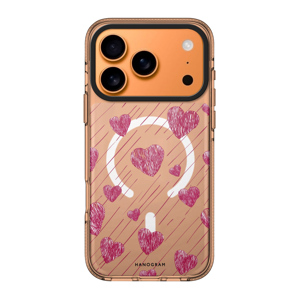 Stripe My Heart iPhone 17 Pro Max MagSafe 水晶透明保護殼 情人節設計設計 圖1