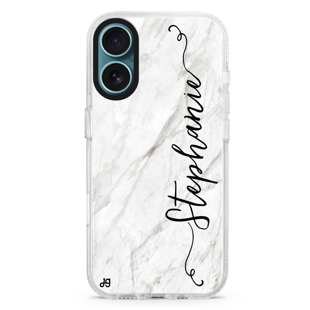 Vertical Cursive & Marble Sleek 水晶透明保護殼