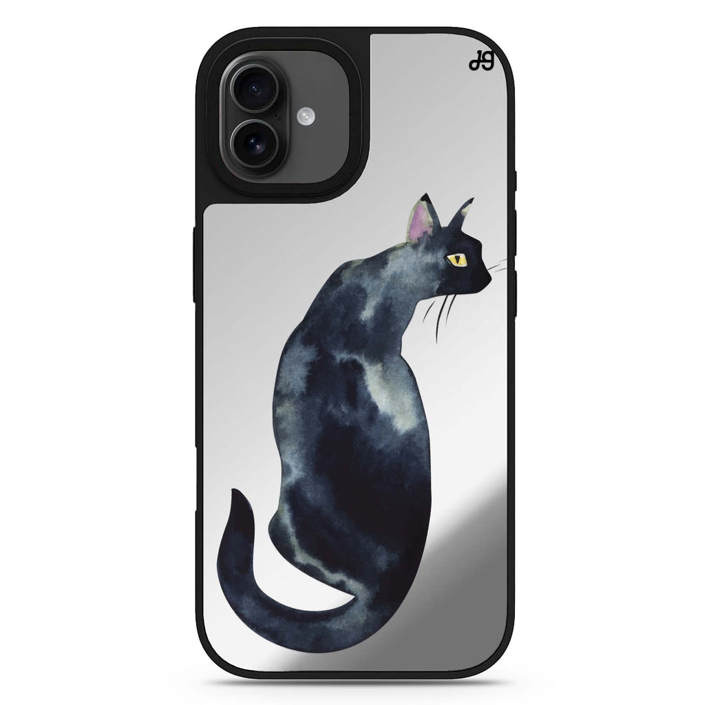 Watercolour Cat 款式4 iPhone 17 貓咪鏡面手機殼 主圖設計