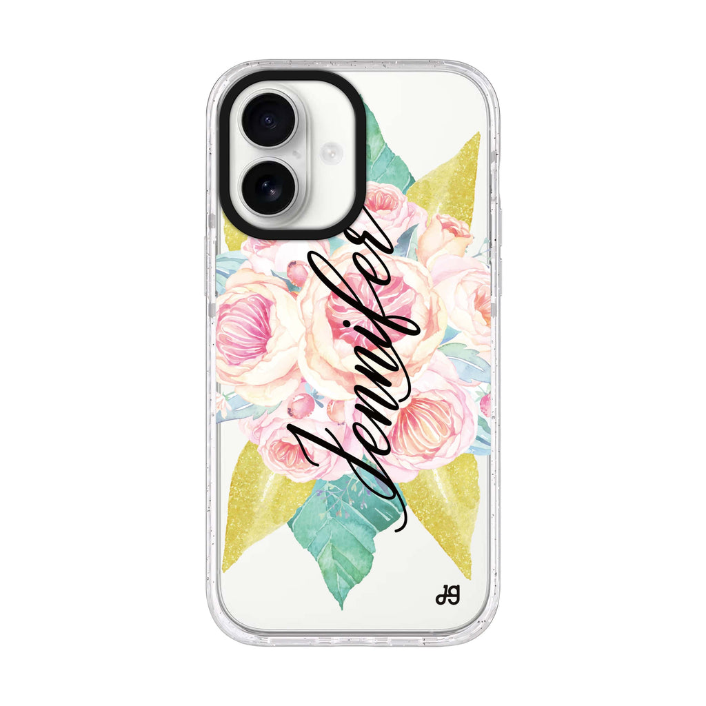 Abloom Rose iPhone 17 水晶透明保護殼正面展示